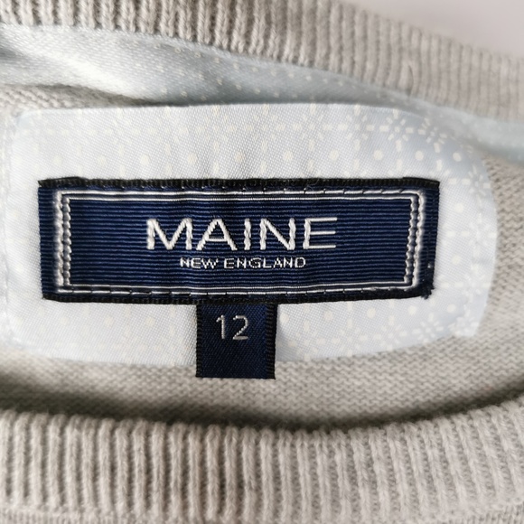 Maine New England Grey Petite Fleur Sweater - Picture 5 of 7